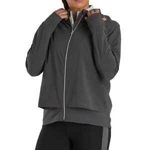 FootJoy Women’s stretch woven knit mid layer full zip jacket grey size Large